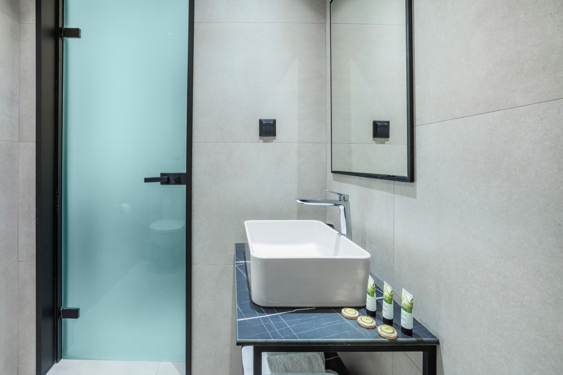 Bathroom vanity with vessel sink